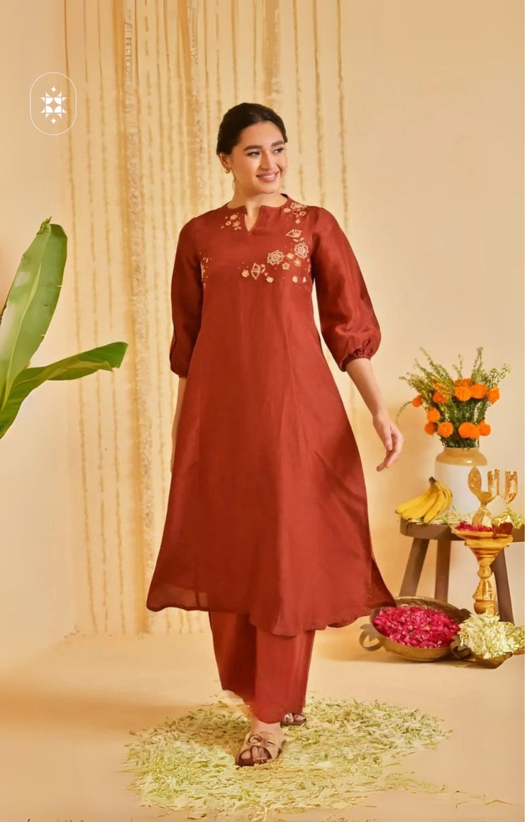 Linen Kurta Set