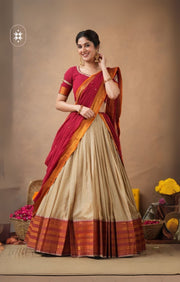 2-In-1 Half Saree Set