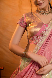 Soft Silk Lehenga Set In Pink