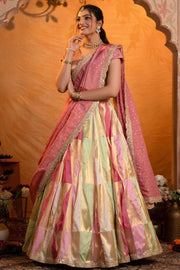 Soft Silk Lehenga Set In Pink