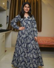 Blue cotton suit set