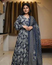 Blue cotton suit set