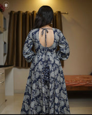 Blue cotton suit set