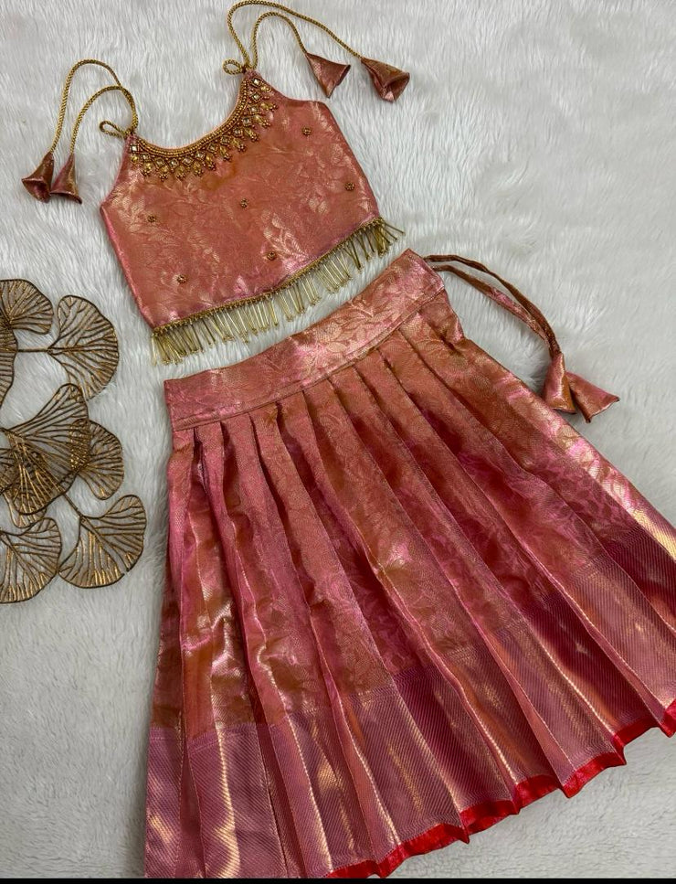 Rose Gold Baby Lehenga