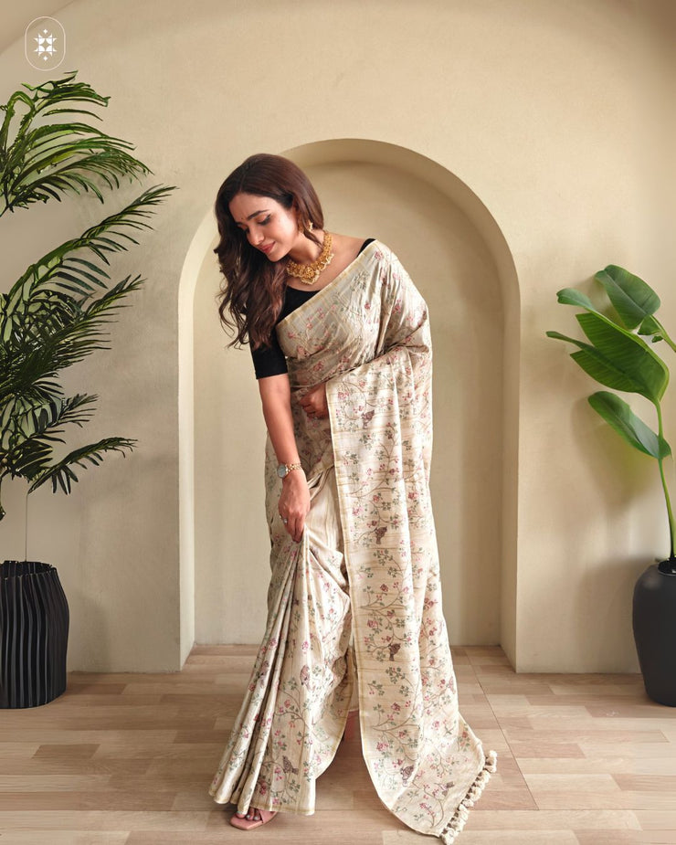Pure Loom Tussar Saree