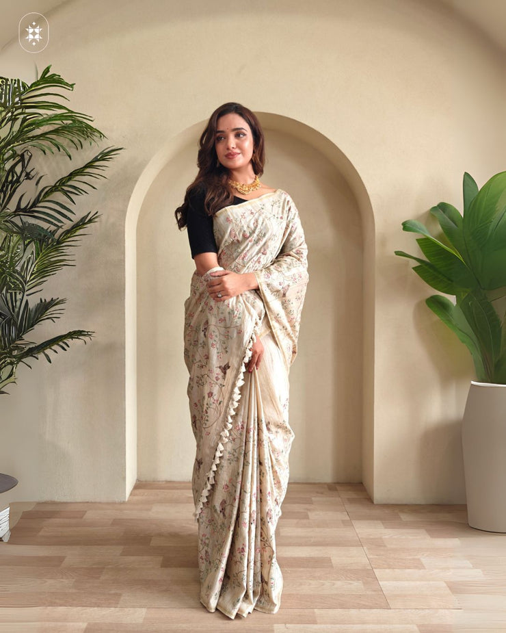 Pure Loom Tussar Saree