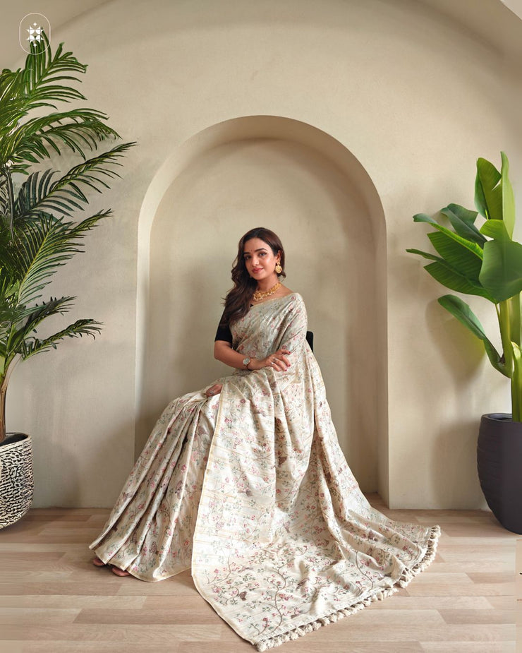 Pure Loom Tussar Saree