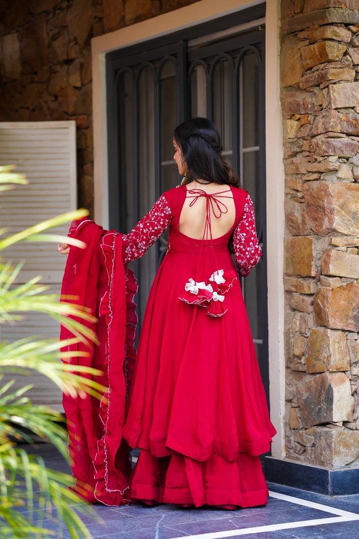 Red Jaipur Kurta Set – A Touch of Royal Elegance