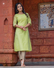 Elegant Blue Cotton Suit with Pink (Dupatta Optional)