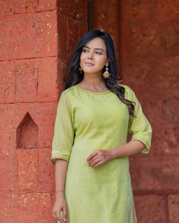 Elegant Blue Cotton Suit with Pink (Dupatta Optional)