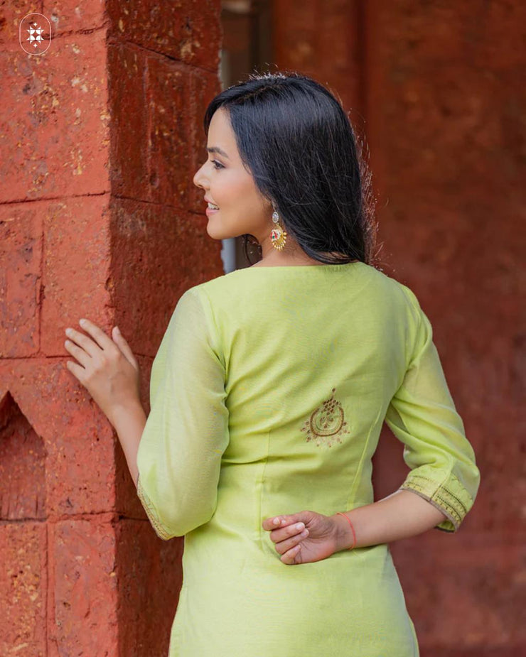Elegant Blue Cotton Suit with Pink (Dupatta Optional)
