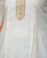 Elegant Beige Cotton Suit Set (Dupatta Optional)