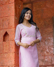 Elegance Redefined in Shades of Pink ( Dupatta Optional)