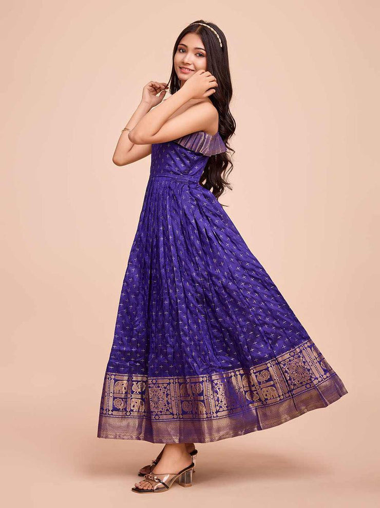 Silk Sleeveless ethnic dress