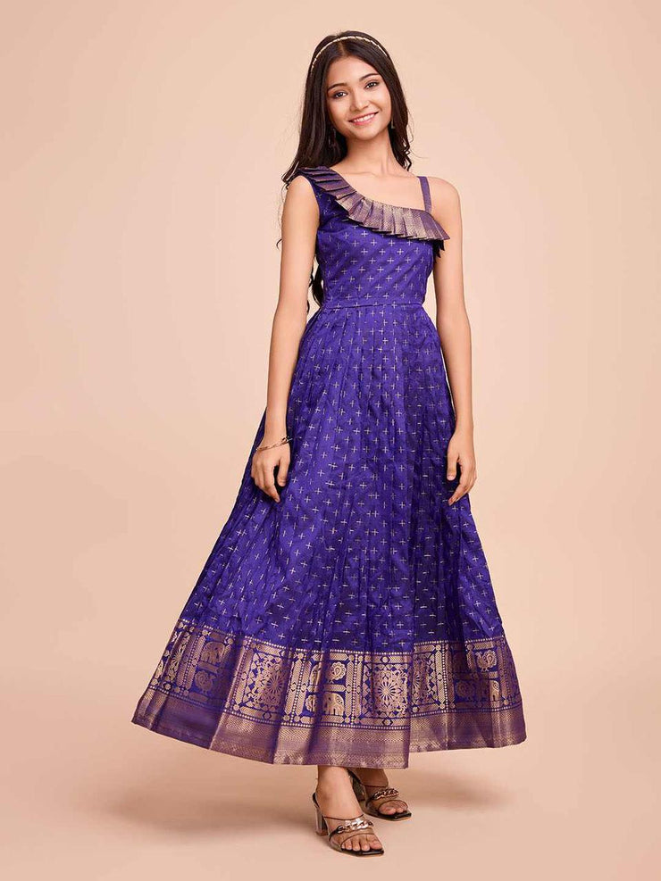 Silk Sleeveless ethnic dress