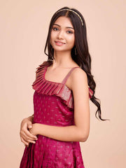 Silk Sleeveless ethnic dress