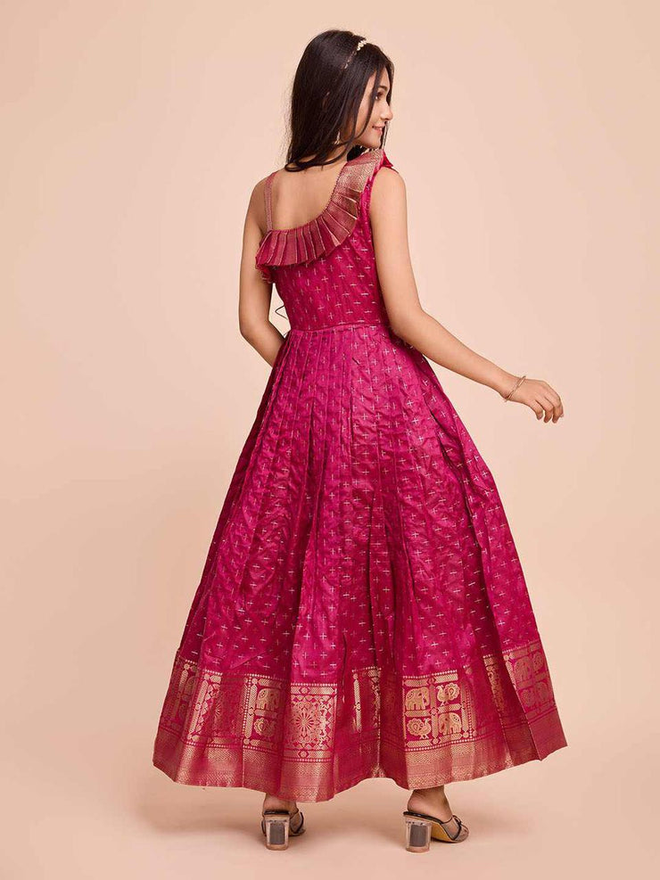 Silk Sleeveless ethnic dress
