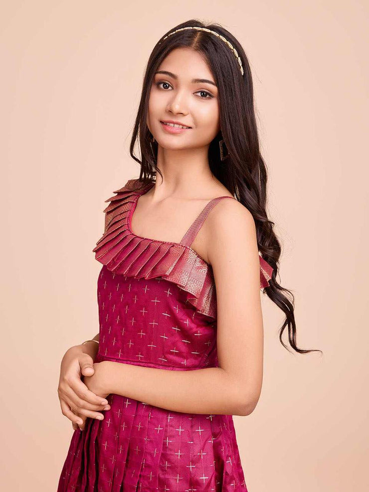 Silk Sleeveless ethnic dress