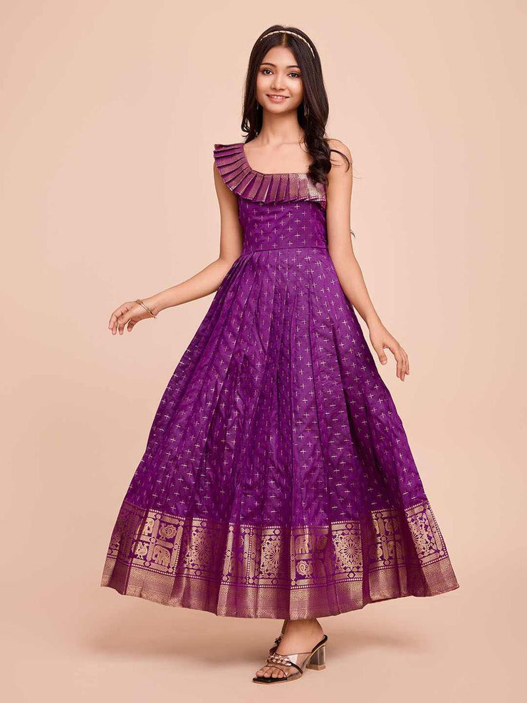 Silk Sleeveless ethnic dress