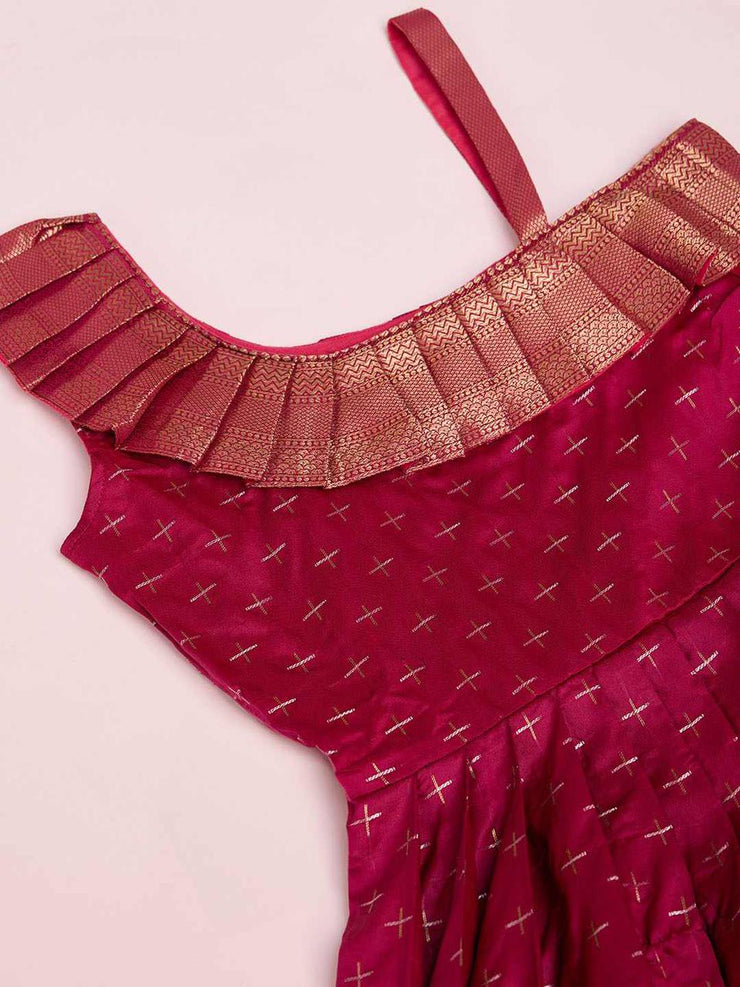 Silk Sleeveless ethnic dress