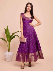Silk Sleeveless ethnic dress