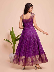 Silk Sleeveless ethnic dress