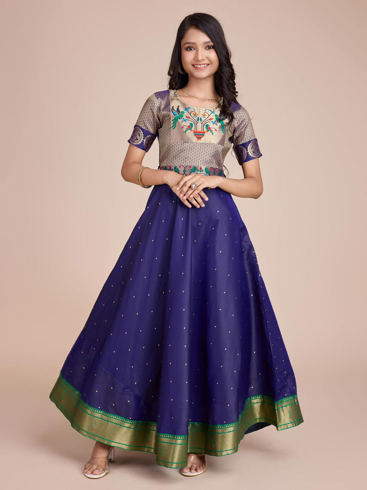 kids’ half-sleeve ethnic dress