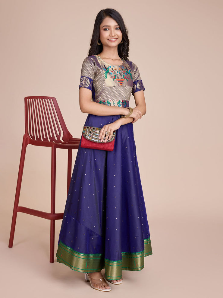 kids’ half-sleeve ethnic dress