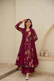 rayon Anarkali suit set