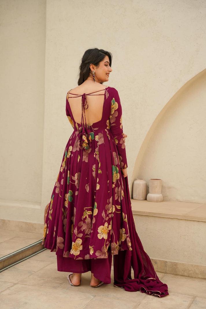 rayon Anarkali suit set