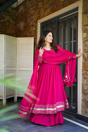 Pink Georgette Suit Set