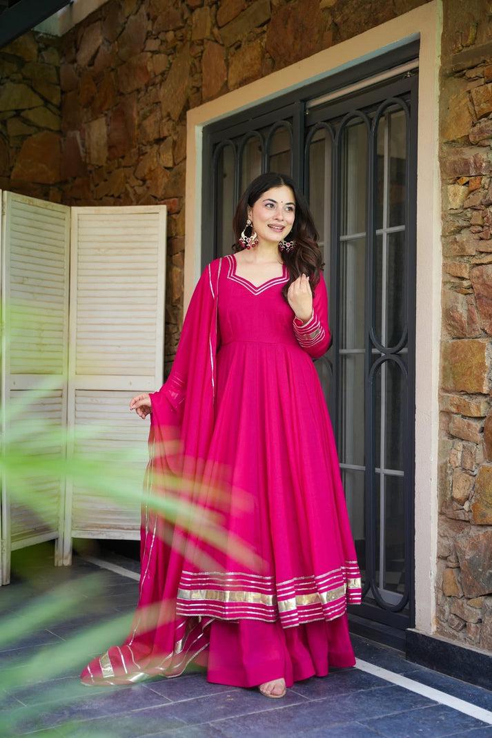 Pink Georgette Suit Set