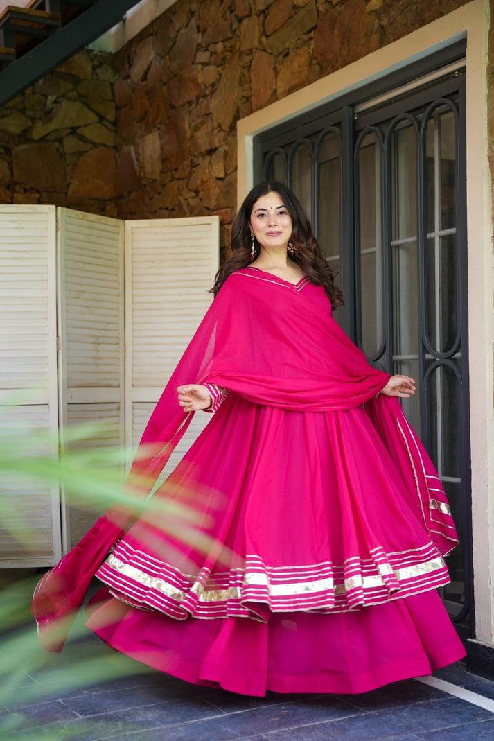 Pink Georgette Suit Set