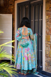 Jaipuri Riwaaz Cotton Anarkali Suit Set