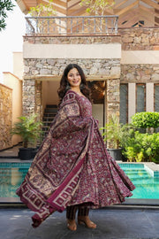 Raunaq Cotton Anarkali Suit Set