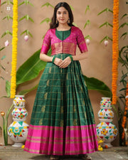 Lakshmi Pattu Jacket (Dress) in Green