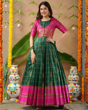 Lakshmi Pattu Jacket (Dress) in Green