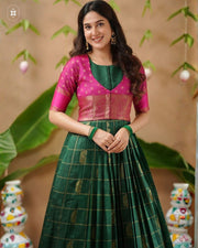 Lakshmi Pattu Jacket (Dress) in Green