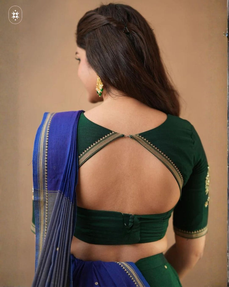Meenatchi 2-In-1 Half Saree In Green