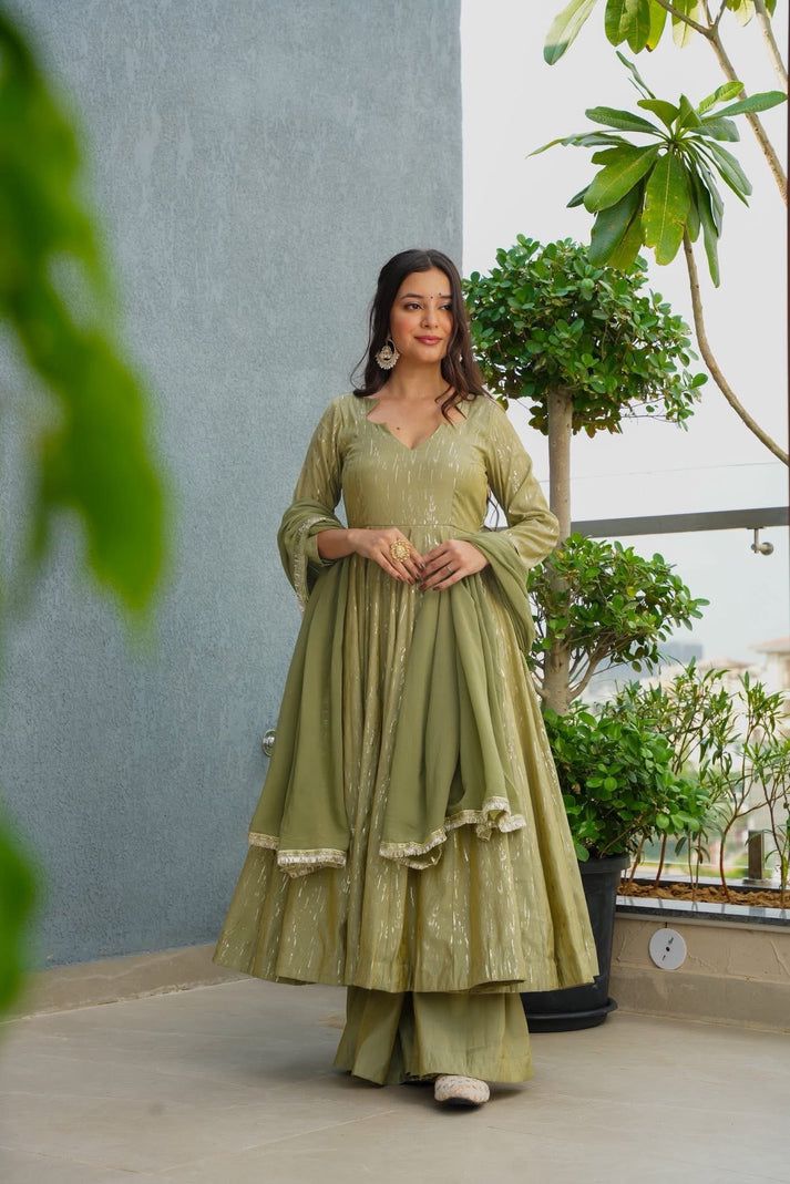 Inaaya Anarkali Suit Set with Dupatta