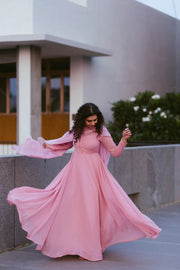 Kadali Peach/teal blue