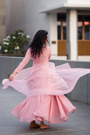 Kadali Peach/teal blue