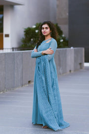 Kadali Peach/teal blue