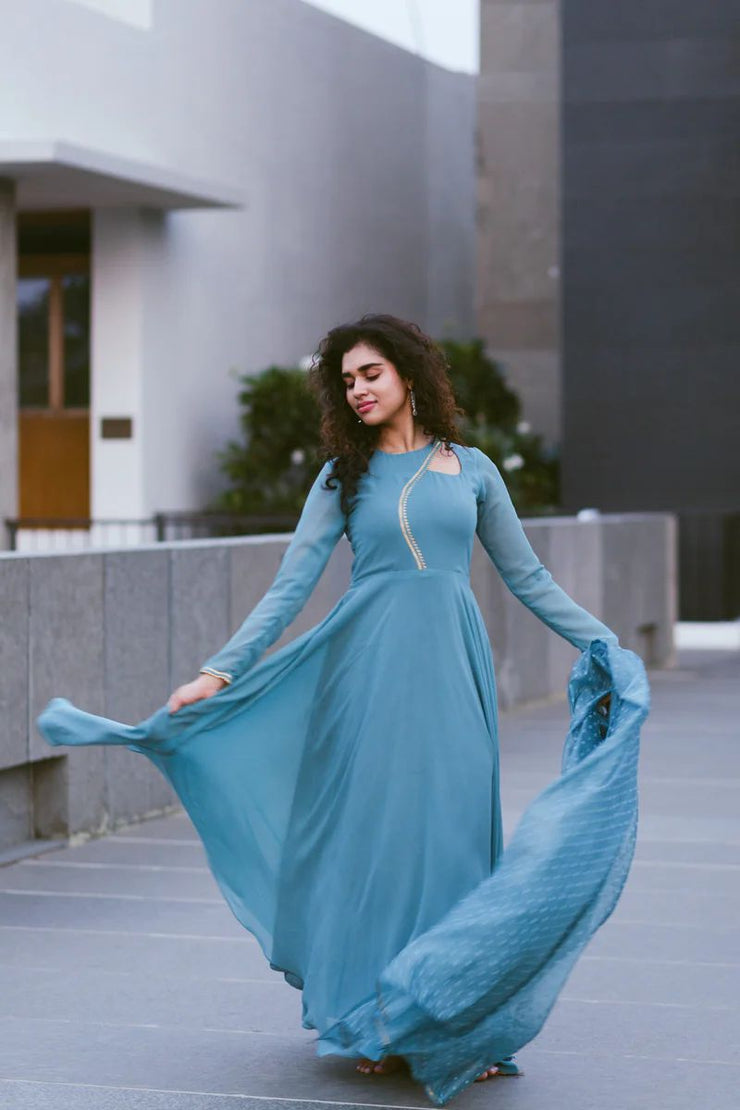 Kadali Peach/teal blue