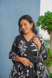 Gulfeta Cotton Anarkali Suit Set