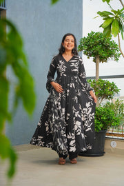 Gulfeta Cotton Anarkali Suit Set