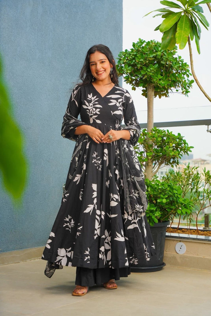 Gulfeta Cotton Anarkali Suit Set