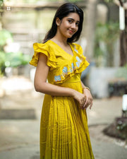 Pistacheoin Lime cotton Midi Dress