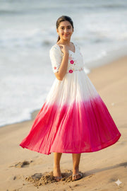 Niaa Chander White Midi Dress