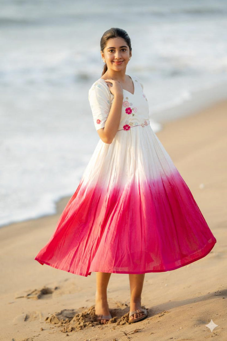 Niaa Chander White Midi Dress